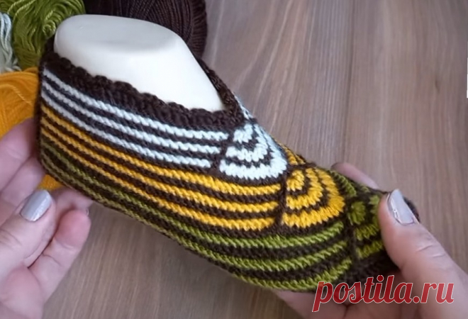 Следки на 2 спицах🧶вязать легко👌