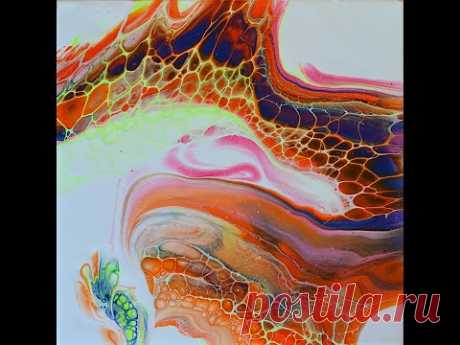 Тигр интерьерная картина жидким акрилом, Fluid Art.