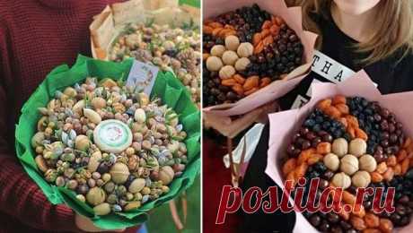 Букеты из орехов (79 фото) - пошаговые инструкции создания букетов для мужчин и женщин