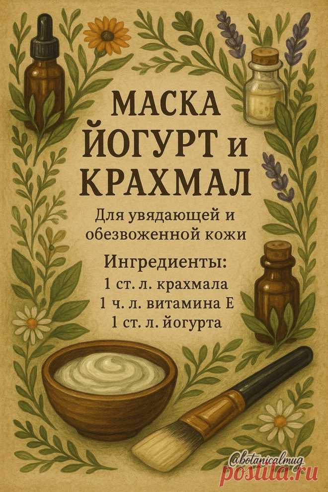 Маска йогурт и крахмал