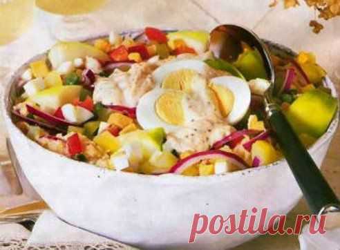 Самый вкусный  Праздничный
Это рецепт одного из самых любимых мною салатов. Рекомендую всем попробовать - уверена, что понравится! Вкусно, оригинально, сытно - просто прелесть!   Рецепт тут  http://gladlycooking.blogspot.fr/2013/07/blog-post_7250.html