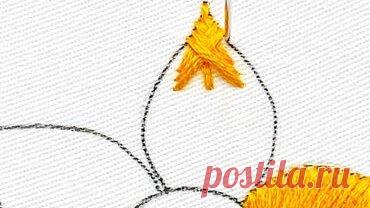 Какой замечательный узор для ручной вышивки, который можно повторить самой! Дизайн цветочной вышивки для начинающих | Швея Рифа | Дзен