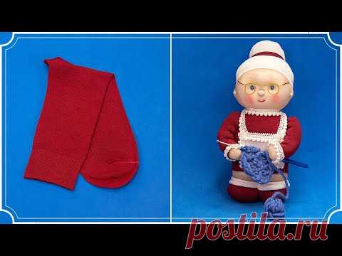 Кукла бабулечка-рукодельница из носков своими руками!