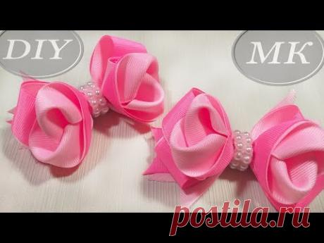 Бант из репсовой ленты 2,5 см МК  🎀 Bow grosgrain ribbon DIY 🎀 Laço Formoso com Fita numero 5 - YouTube