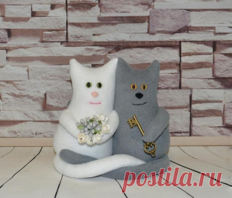 Кошечка и котик неразлучники — Сделай сам, идеи для творчества - DIY Ideas