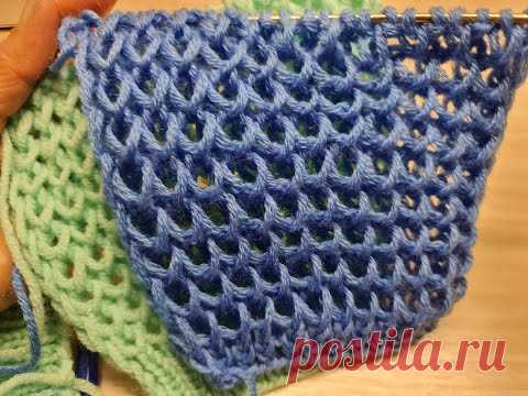 КЛАССНЫЙ,ПРОСТОЙ,ВОЗДУШНЫЙ,ОБЪЕМНЫЙ УЗОР, СПИЦАМИ ОДНОГО РАЗМЕРА. KNITTING PATTERN/