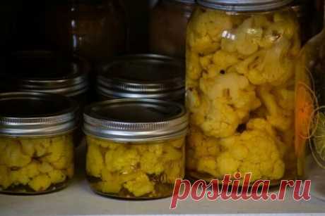 Маринованная цветная капуста по корейски