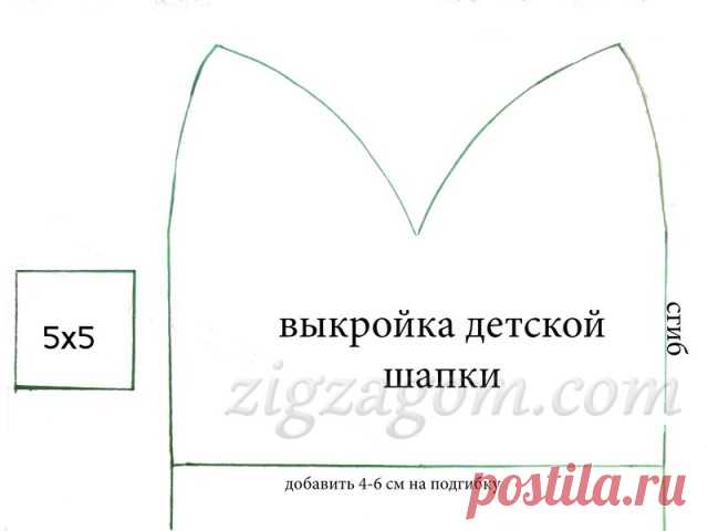 Шапочки своими руками — Зигзагом