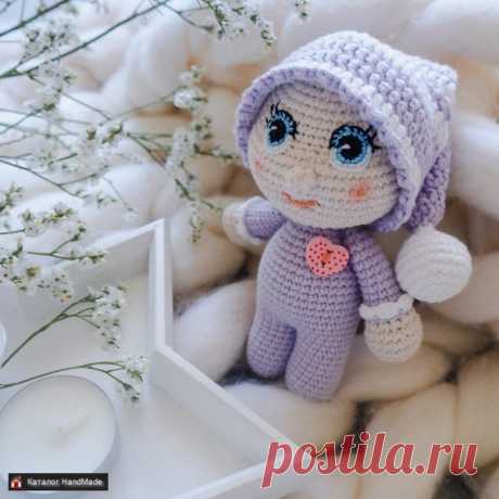 Малышка в сиреневом костюме вязаная купить в Беларуси HandMade