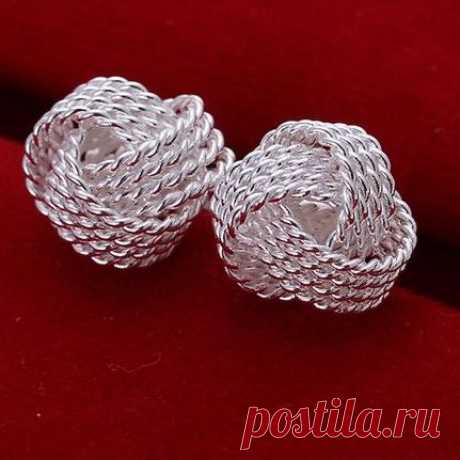 Серьги-пусеты &quot;Шарики&quot;- Покрытие серебра 925