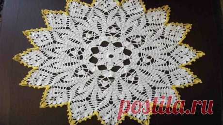 Салфетка крючком для начинающих Подробный видео мастер класс по вязанию салфетки крючком для начинающих + схема рукоделие, вязание,салфетка крючком,салфетка крючком для начинающих,салфетка крючком схема,салфетка крючком видео,салфетка крючком мастер класс, хобби