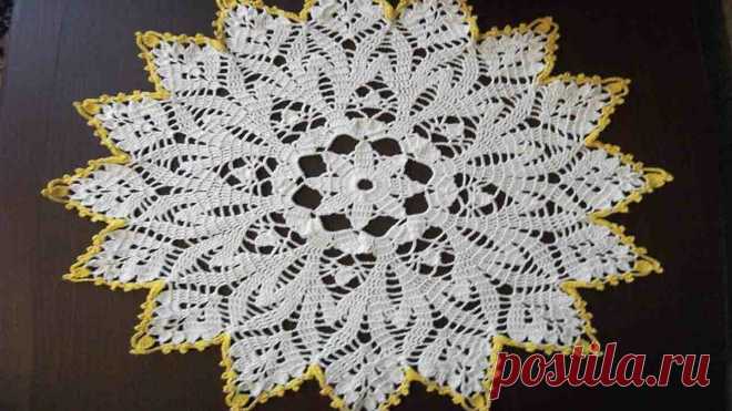 Салфетка крючком для начинающих Подробный видео мастер класс по вязанию салфетки крючком для начинающих + схема рукоделие, вязание,салфетка крючком,салфетка крючком для начинающих,салфетка крючком схема,салфетка крючком видео,салфетка крючком мастер класс, хобби