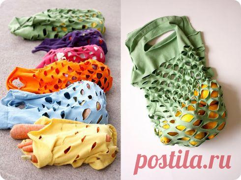 Сумка из старой футболки - Craftcafe