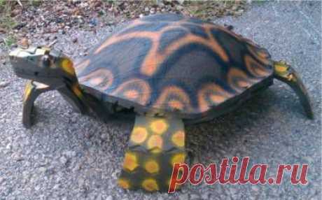 Черепаха из покрышек - ideidetsploshad.info