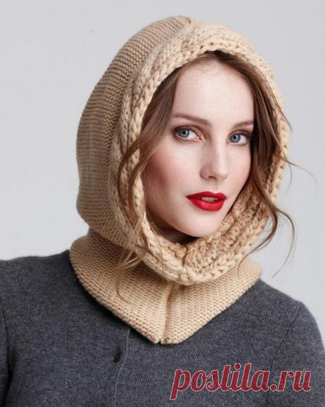 Капор спицами с описанием: схема с фото в статье - Сайт о рукоделии