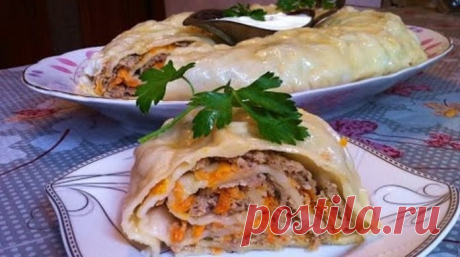 Ханум: рулет с мясом на пару 
Сегодня мы приготовим самый вкусный ханум: рулет с мясом на пару. Ханум — это блюдо, которое очень похоже на манты, относится оно к восточной кухне: бывает узбекский, таджикский, казахский. Ханум наз…
