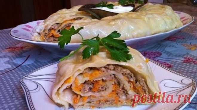 Ханум: рулет с мясом на пару 
Сегодня мы приготовим самый вкусный ханум: рулет с мясом на пару. Ханум — это блюдо, которое очень похоже на манты, относится оно к восточной кухне: бывает узбекский, таджикский, казахский. Ханум наз…