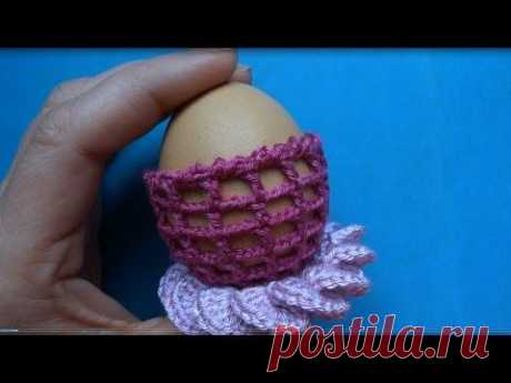Crochet Ester egg Пасхальное яйцо как сделать подставку - YouTube