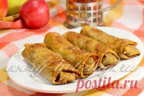 Блины запеченные с яблоками в духовке