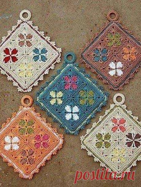 Вязаная крючком прихватка | Лаборатория домашнего хозяйства