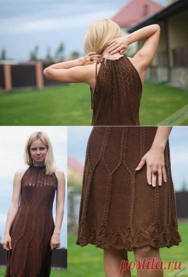 Красивое вязаное платье спицами | Отлично! Школа моды, декора и актуального рукоделия