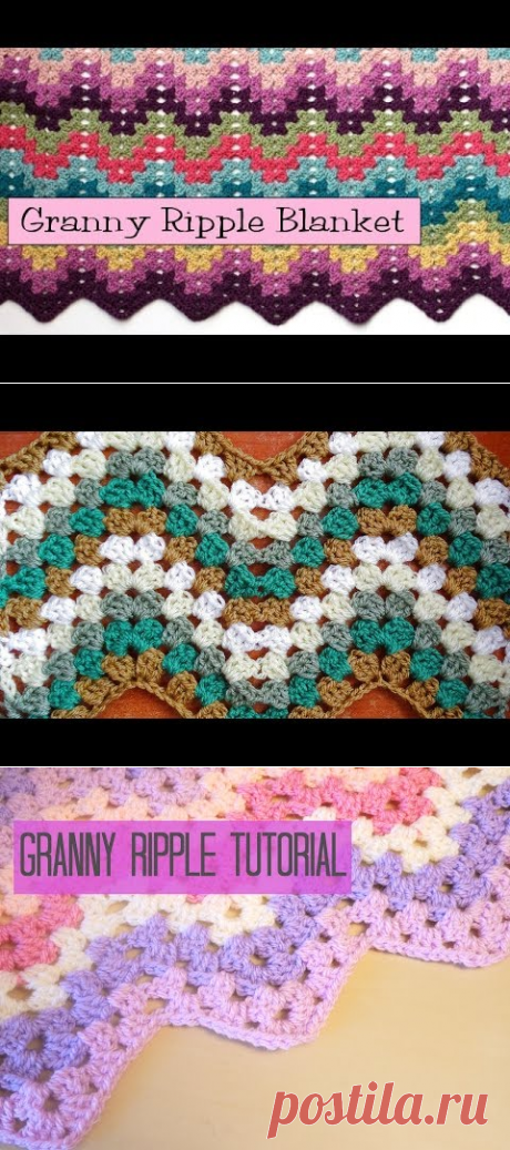 (964) Crochet for Knitters - Granny Ripple Blanket - YouTube