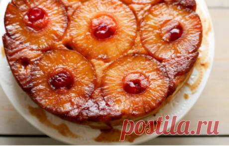 Пирог с ананасами  \ Мука пшеничная 250 г==Сахар коричневый 225 г==Сахар песок 200 г==Масло сливочное 190 г==Вишня без косточек 50 г==Сахар ванильный 10 г==Разрыхлитель 10 г--Ананас консервированный 1 банка==Молоко 175 мл==Яйцо куриное 2 шт.==Соль
0.5 ч.л.