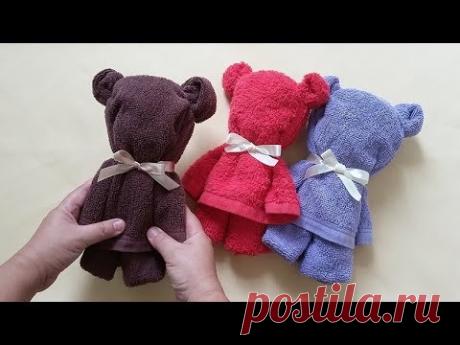 พับผ้าขนหนูเป็นน้องหมีนุ่มนิ่ม  (How to : A TOWEL LITTLE BEAR)