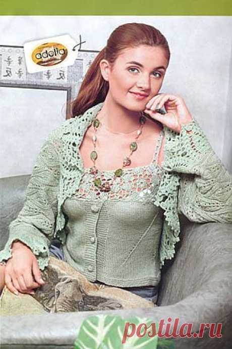 Жакет и топ/Вязаные двойки