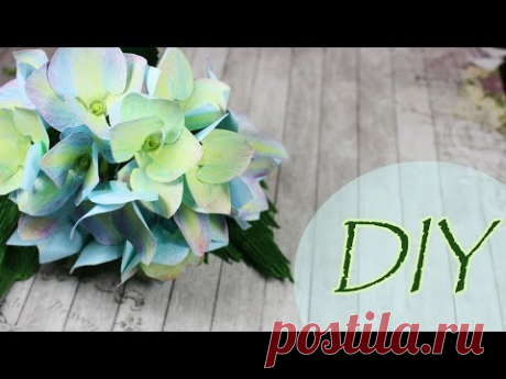Гортензия из бумаги | Мастер-класс | Декор цветами из бумаги