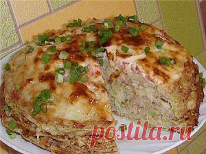 Кабачковый торт закусочный с сыром и мясом
Замечательно вкусная и красивая закуска - любимое блюдо моих друзей. Приготовьте, попробуйте - очень вкусно!!!! Рецепт тут