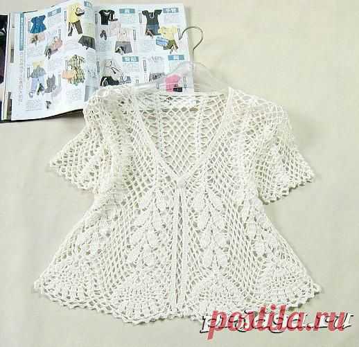 Ажурное болеро крючком для девочки