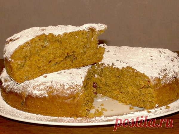Постная медовая коврижка с кофе и апельсиновой цедрой