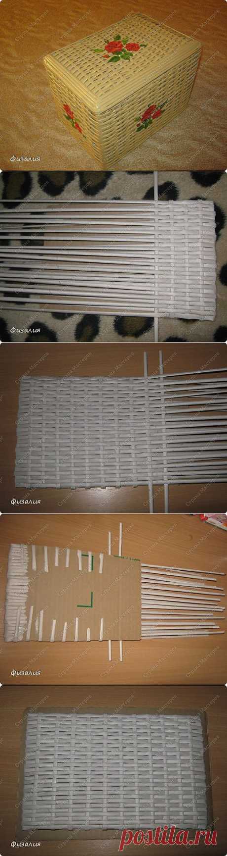 крышка для шкатулки из газет.