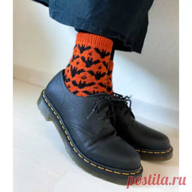 Носочки I´m Batty for Halloween by Stone Knits...без перевода