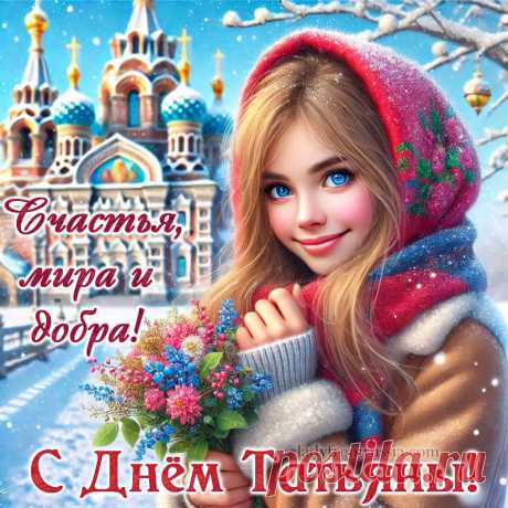 Открытка с Татьяниным днем красивая, Открытка с днем Татьяны, Открытка Татьянин день красивая скачать, бесплатная открытка с Татьяниным днем, Татьянин день картинки открытки