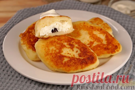 Рецепт: Манные зразы с творогом и изюмом на RussianFood.com