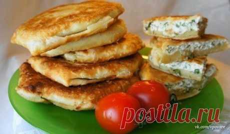 Плацинды-с творогом и зеленью из тончайшего теста!!!