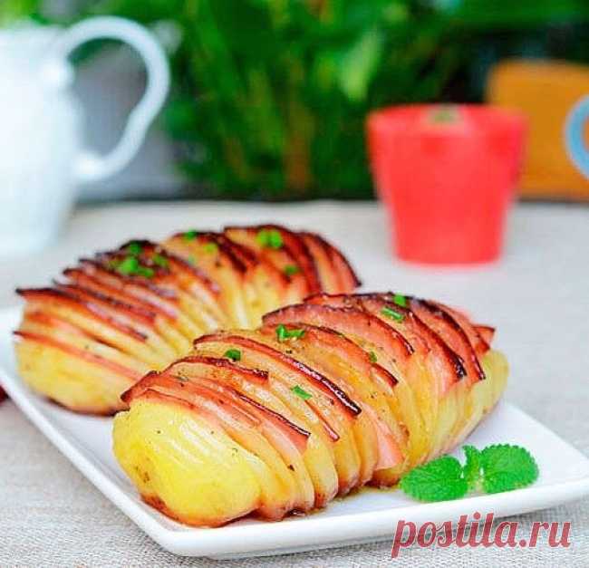 Лёгкий рецепт румяной картошки-гармошки