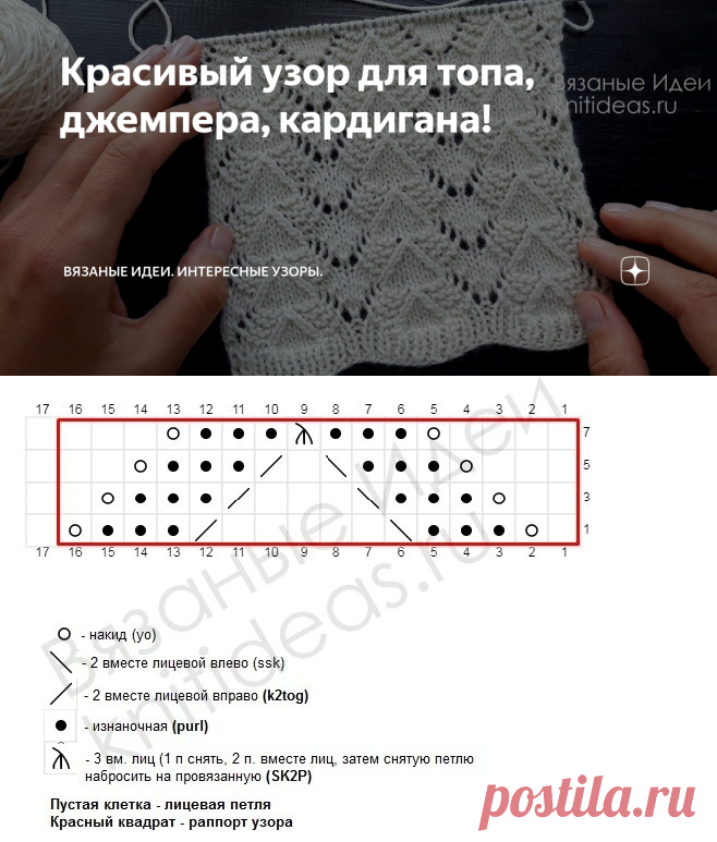 Красивый узор для топа, джемпера, кардигана! | Вязаные идеи. Интересные узоры. | Яндекс Дзен