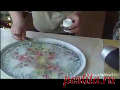 Decoupage Vintage, Lazura and Cracking varnish FINO
