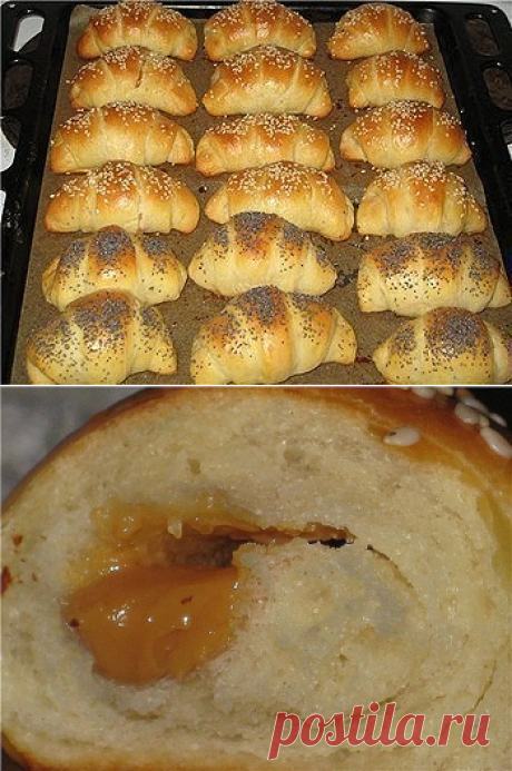 РОГАЛИКИ на КЕФИРЕ

Нежные мягкие вкус просто потрясающий.

Время приготовления: 70 минут
Порций: 8

Вам потребуется:

- 600 г муки
- 60 г сахара
- 0,5 чайной ложки соли
- 25 г дрожжей
- 200 г кефира
- 50 г молока
- 75 г сливочного масла
- 2 яйца

Для обмазывания:
- 2 желтка
- 2 столовые ложки молока
- кунжут
- мак

В качестве начинки можно использовать вареную сгущенку, шоколад или джем.