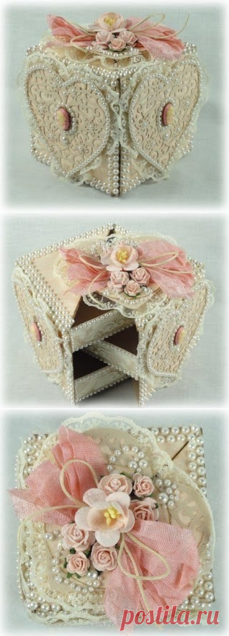 Трехъярусная шкатулка для украшений своими руками. Мастер-класс - Nebka.Ru