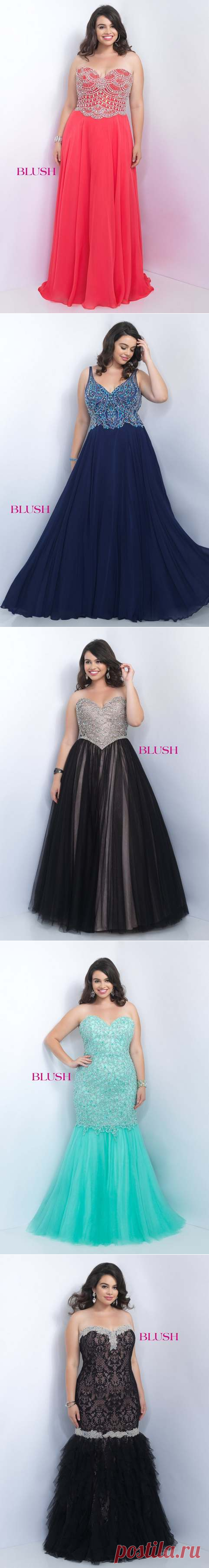 Вечерние платья для полных модниц американского бренда Blush. Зима 2015-2016 | Платья и сарафаны для полных (5000 фото)