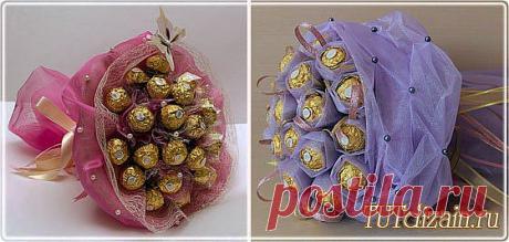 Букет из конфет своими руками + Фото .