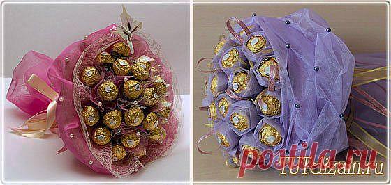 Букет из конфет своими руками + Фото .
