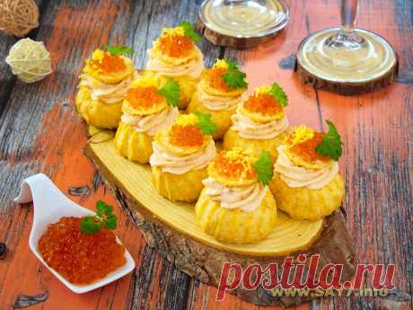 Сырные профитроли с муссом из форели. Сырные профитроли с муссом из форели