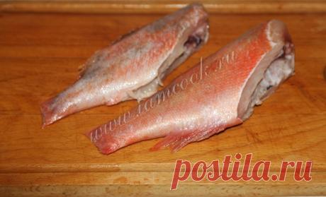 Морской окунь запеченный в духовке с помидорами черри, пошаговый рецепт приготовления с фотографиями, 4 шт.