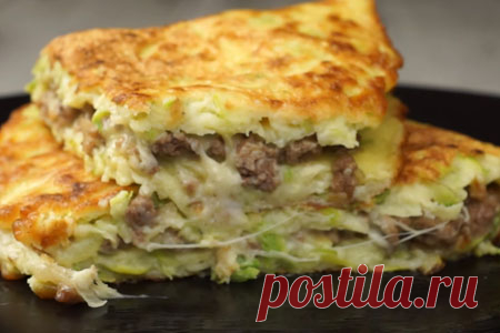 Сочнее некуда! Кабачок, фарш и сыр