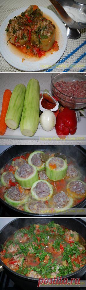 Кабачки фаршированные - Кулинарные рецепты